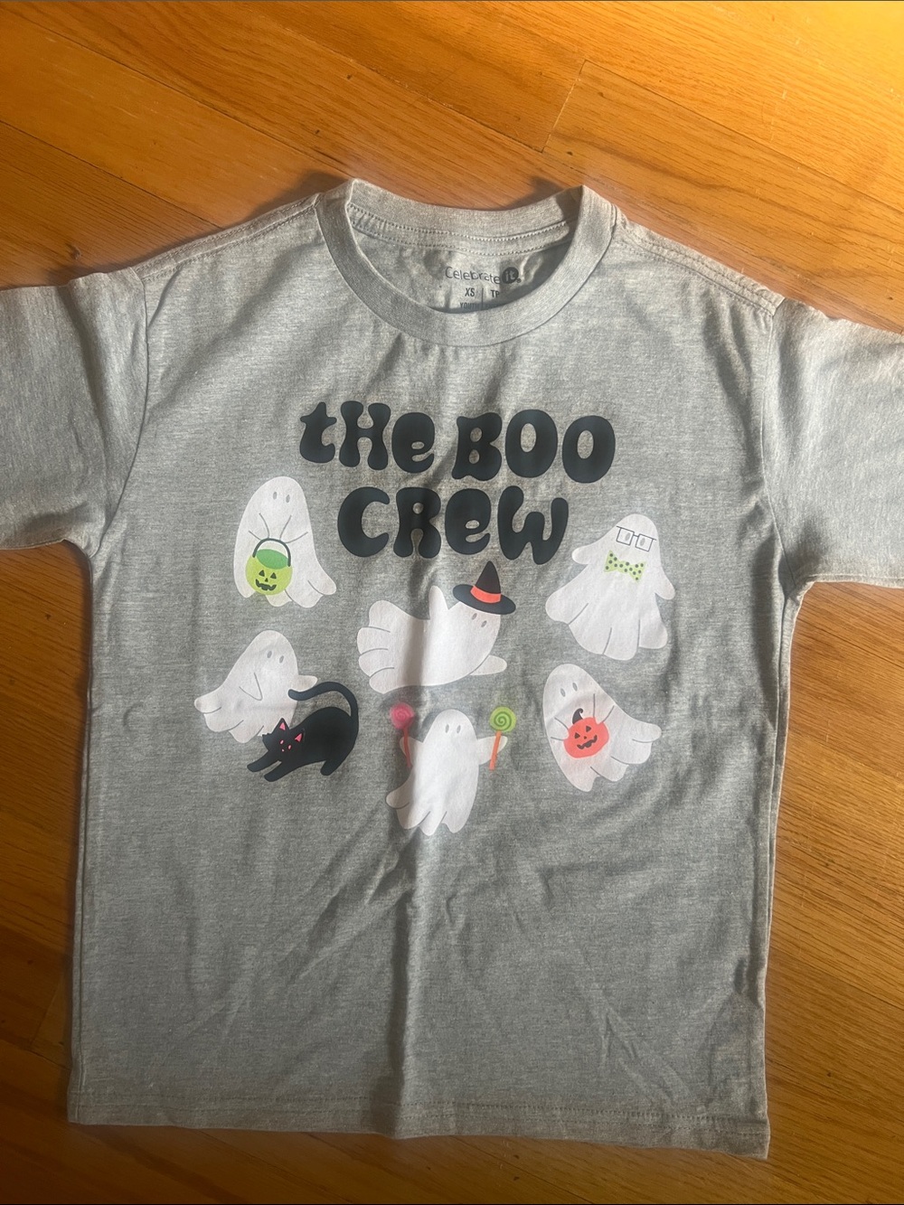 Celebrate It Gray 'The Boo Crew' Halloween Ghost Tee